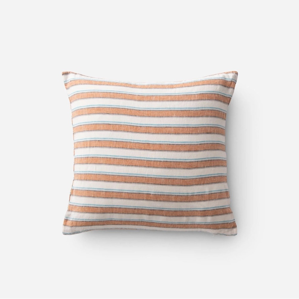 ISO Schoolhouse Market Stripe Linen Euro Sham